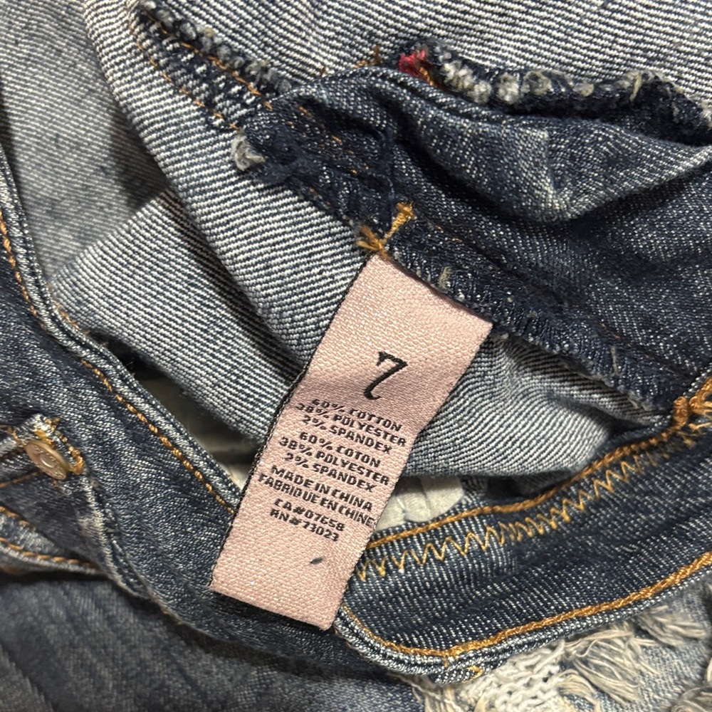Women’s Ripped Blue Jeans - Size 7 - Picture 6 of 10